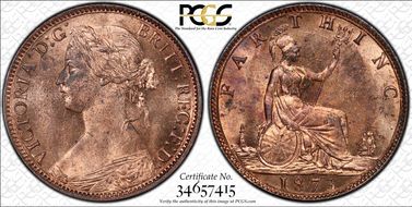 1873 1/4D S-3958 MS64RD