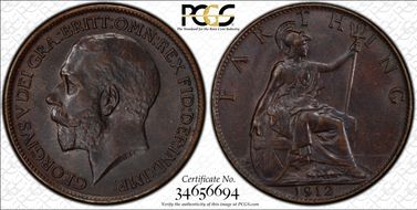 1912 1/4D S-4059 Blackened finish MS64