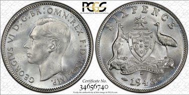 1943-D 6D KM-38  Ag MS65