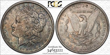 1891-O $1 VAM 3A Weak E Rev MS63