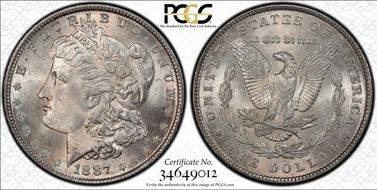1887 $1 MS64
