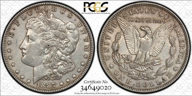 1887 $1 XF45