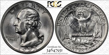 1953-D/S 25C OMM FS-601 MS65