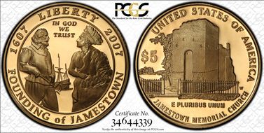 2007-W $5 Jamestown PR69DCAM