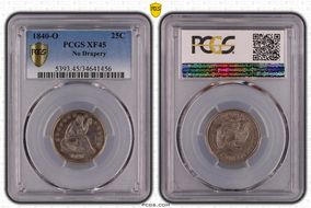 1840-O 25C No Drapery XF45