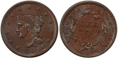 1842 1C Large Date MS65BN