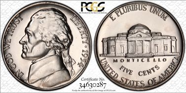 1954 5C Re-Engraved Obv Design FS-401 PR67