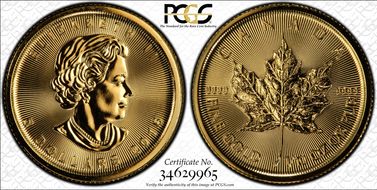 2016 $5 Maple Leaf Au MS69