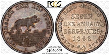 1862-A Thaler KM-88 Mining MS63