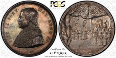 (1856) Medal Bart-E856 Ag Anno XI SP64