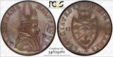 1789 Tk 1/2D DH-49a Wicklow, Cronebane MS64BN