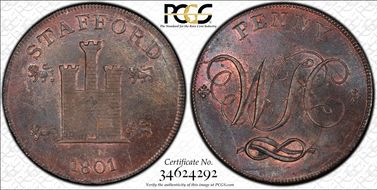 1801 Tk 1D DH-3 Staffordshire, Stafford MS63BN