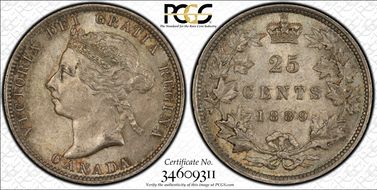 1889 25C Closed 9 MS64