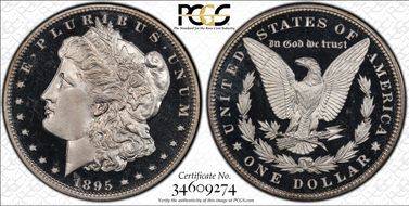 1895 $1 PR66DCAM