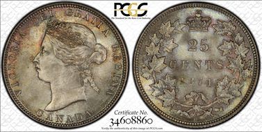 1874-H 25C MS67+