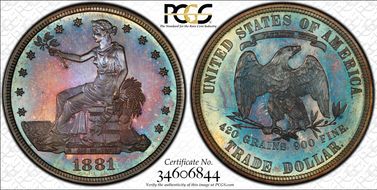 1881 T$1 Trade PR66