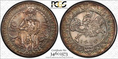 "1486" 1953 Guldin X-M28 Ag Restrike MS67
