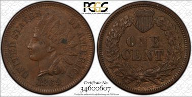 1869/69 1C RPD, FS-301, S-3 AU53BN