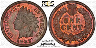1887 1C PR63BN