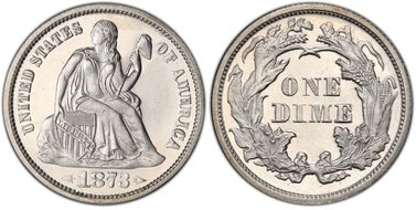 1873 10C Arrows PR65+