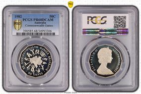 1982 50C Commonwealth Games PR68DCAM