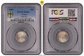 1907 50C Gad-420 F-190 MS64