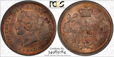 1900 5C Lg Date Wide 0 MS64