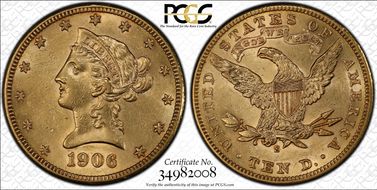 1906-S $10 AU55