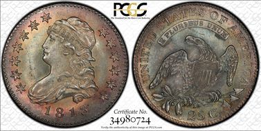 1818/5 25C Browning 3 MS66