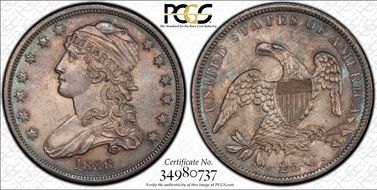 1838 25C Browning 1 MS66