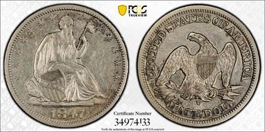 1847-O 50C WB-21, DDO XF45
