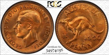 1950 (m) 1D MS64+ RD