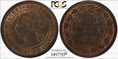 1899 1C RP9 MS64BN