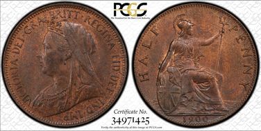 1900 1/2D S-3962 MS64RB