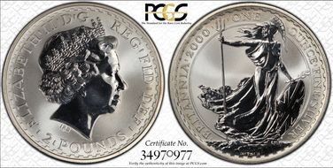 2000 £2 S-BF2 Britannia Ag MS68