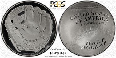 2014-S 50C Baseball Hall of Fame PR69DCAM