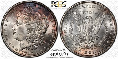 1887 $1 MS64