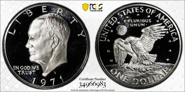 1971-S $1 Silver PR69DCAM