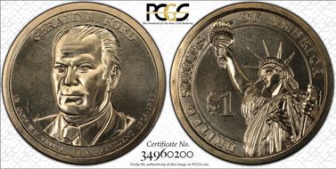 2016-P $1 Gerald R. Ford Position B UNC Set MS67