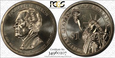 2016-P $1 Richard M. Nixon  Position A UNC Set MS67+