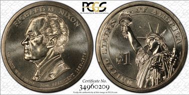 2016-P $1 Richard M. Nixon  Position A UNC Set MS67+