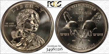 2016-D $1 Native American Position A UNC Set MS67