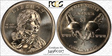 2016-D $1 Native American Position A UNC Set MS67