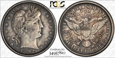 1892-O 25C Clashed Dies FS-901 MS63