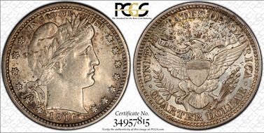 1916 25C Barber AU58