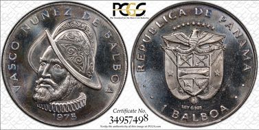 1975 (RCM) Balboa Cu-Ni Error: LEY 0.925 PL66