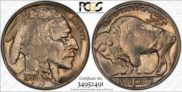 1935-S 5C MS64