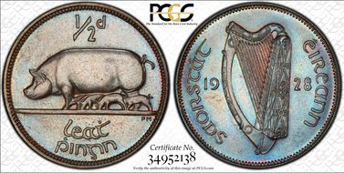 1928 1/2D PR65BN