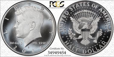 2014-S 50C Enhanced - Silver 50th Anniversary Set MS69