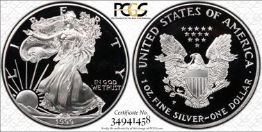 1999-P $1 Silver Eagle PR69DCAM